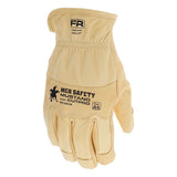 The MCR Safety Mustang HiDex Kevlar Lined Leather Driver MU3664K gloves feature a tan leather design with Kevlar lining for A5 cut resistance, providing superior hand protection and safety for demanding work environments.