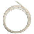 Coiled clear mPower POLI MP400 Tubing, per foot M411-0017-000-FCO from mPower Electronics, on a white background.