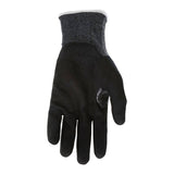 The MCR Safety Cut Pro 18 Gauge Kevlar Sandy Nitrile Foam Gloves 9188SFB feature a black cut-resistant design with a light gray cuff and textured palm, offering ANSI Cut Level A4 protection—ideal for tough tasks. Sold in packs of 12 pairs.