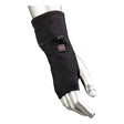 A mannequin hand showcases the PIP Boss Therm Heated Glove Liner 399-HG20 by Protective Industrial Products, featuring a prominent zipper and control button on the wrist. The design leaves fingers exposed, making it perfect for winter sports or activities that demand dexterity, with adjustable temperature settings for enhanced comfort.