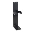 The Allegro Escape Breathing Apparatus (EBA) Bracket 4110-04 is a black metal wall bracket with adjustable straps by Allegro, designed to securely hold cylindrical objects like escape breathing apparatuses.