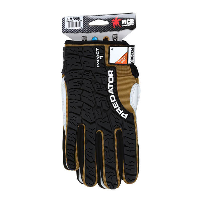 MCR Predator Leather Padded Multi-Task Gloves PD2903