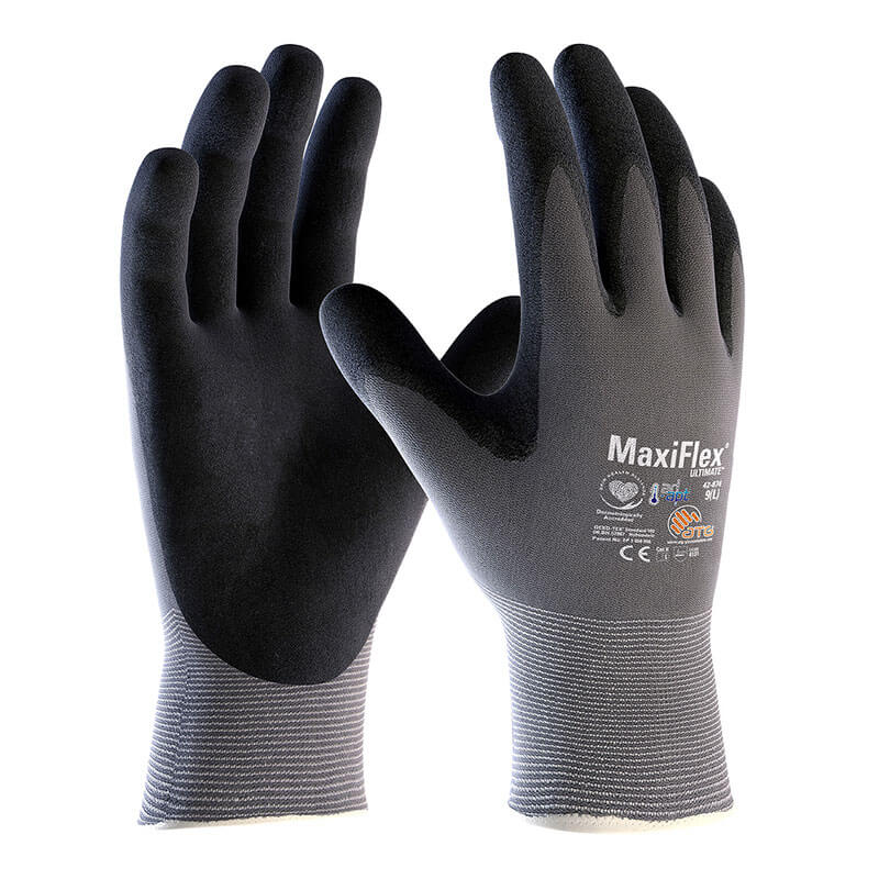 MaxiFlex 42-874 Ultimate AD-APT Nitrile Coated Nylon Gloves