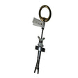 The French Creek Production Concrete Hole Anchor 1770 is a portable concrete anchor featuring a metallic bolt with a brass-colored loop at the top. This design includes an expandable section at the bottom and a tag near the loop, making it ideal for temporarily securing objects to walls or ceilings.