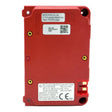 A red industrial device features labels and QR codes on the back, including a silver label with “RIKEN KEIKI Co., Ltd.” and technical specifications. This unit is equipped with the RKI Li-Ion Battery Pack for GX-3R Pro (49-1625) from RKI Instruments, making it compatible as a gas detector battery for models like the GX-3R Pro. Several screws and ports are also visible.