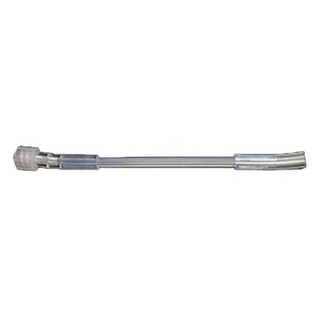 The mPower POLI MP400 Calibration Connector M004-3008-000 by mPower Electronics, with its transparent design and narrow nozzle, is ideal for transferring small amounts of liquid. This precision tool, akin to those used in gas detection equipment, is showcased against a white background.