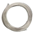 A neatly coiled bundle of translucent mPower POLI MP400 Extension Tubing from mPower Electronics is arranged in a circle against a white background. This 25 ft tubing, model number M070-3002-000, features a male Luer connector and appears flexible with an even winding.