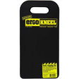 The black Working Concepts ErgoKneel Kneeling Mat 5040, measuring 8 x 16 inches, is crafted from durable foam rubber and features a yellow label with the "Working Concepts" brand and product details. Designed as an ergonomic pad, it has a rectangular shape with a convenient handle cutout at the top to protect your knees during work.