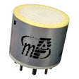 The mPower UNI MP100 HCl Replacement Sensor M080-0007-000 from mPower Electronics is a metallic electronic component featuring multiple pins at the bottom. Its perforated top and printed designs on the side enhance its capability to effortlessly detect gases.