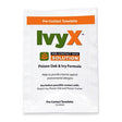 A packet of Coretex IvyX Pre-Contact Towelettes, part of the "Poison Oak & Ivy Formula," provides protection against poison ivy by forming a barrier against environmental allergens. It's intended for application on the skin before coming into contact with poison ivy, oak, and sumac, weighing in at 7.8 grams per packet.