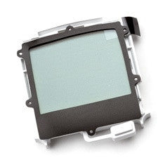 A close-up of the BW Replacement LCD Kit for GasAlert Max XT by BW Honeywell, featuring a dark frame and transparent center. This rectangular screen is mounted on a light-colored holder and is identified by Part Number: XT-LCD-K1.