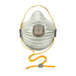 The Moldex 4700N100 AirWave with SmartStrap is a disposable respirator mask that includes adjustable straps in yellow and a central, rectangular area for ventilation to enhance breathability.