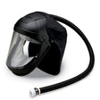 Introducing the Allegro Economy Supplied Air Face Shield with Low Pressure Adapter from PK Safety Supply—a NIOSH-approved helmet featuring a clear face shield and an attached flexible breathing tube. Designed for maximum safety and respiratory protection, this supplied air helmet ensures you stay secure on the job.