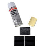 Allegro's Service Kit for Ambient Air Pumps includes a can of Loctite ODC-Free Cleaner & Degreaser, along with a sponge, scrub pad, and four black rectangular adhesive pads—ideal for use with an airline respirator to ensure comprehensive cleaning and maintenance.