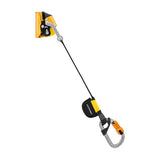 The Petzl ASAP LOCK Vertical Lifeline Kit US B071DC0_ is a yellow and black climbing ascender with carabiner and black leash, designed by Petzl for fall protection and rope safety in rock climbing or mountaineering.