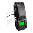 A black electronic device with multiple cables and a green display, resembling a BW IntelliDoX for Gas Alert Max XT II  by BW Technologies by Honeywell.