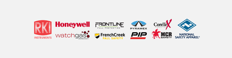 Logos of various companies on a white background