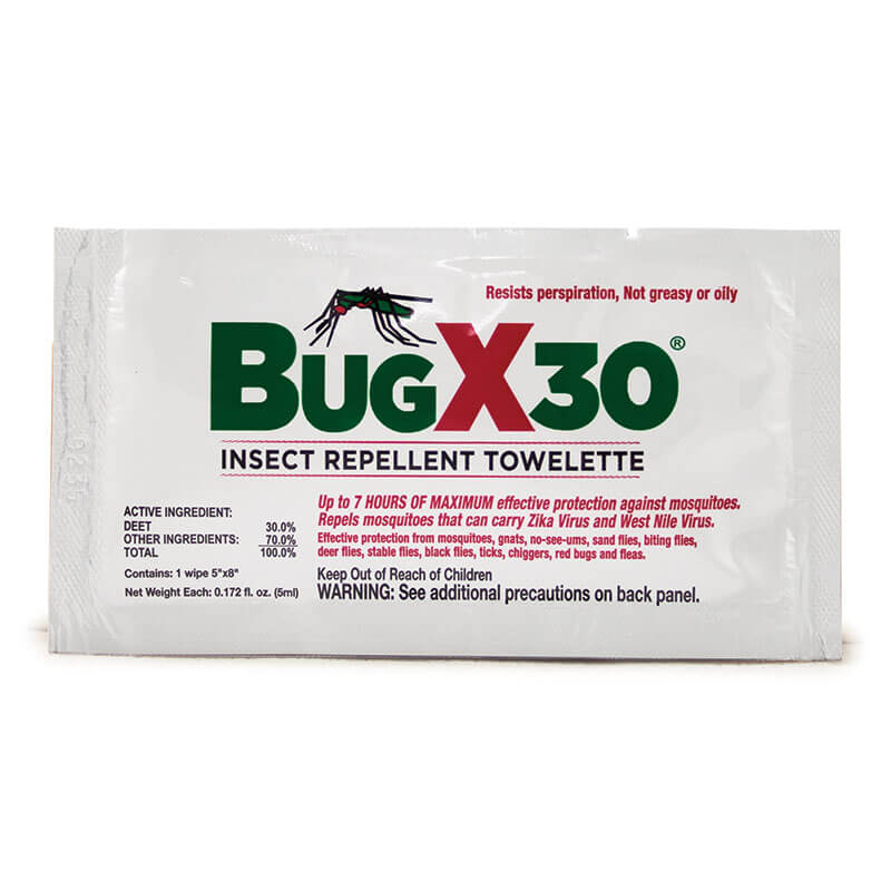 Coretex Bug-X 30 Insect Repellent Towelettes | PK Safety
