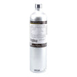The BW Technologies by Honeywell CG-Q34-4 is a silver gas cylinder labeled with composition and concentrations, designed for accurate bump tests and calibration of BW 4 Gas Monitors.