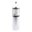 A tall, silver BW Technologies by Honeywell cylinder labeled with gas composition and safety details contains the BW 4-Gas 58L Calibration Mix CG-Q58-4. The narrow-necked cylinder stands upright on a white background.