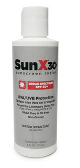 Explore Coretex SunX SPF30 Larger Bottles sunscreen lotion, offering broad spectrum UVA/UVB protection enhanced with soothing aloe vera gel and vitamin E. This non-greasy, oil-free, PABA-free formula is water-resistant for up to 80 minutes, providing dependable sun defense without any heaviness.