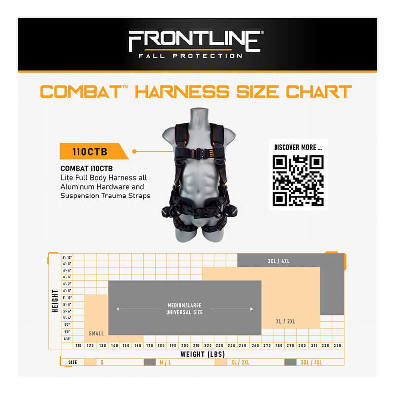 Frontline Combat Lite Harness Aluminum HW & Trauma Straps – PK Safety