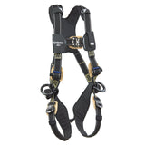 The 3M DBI-SALA Fall Protection DBI-SALA ExoFit NEX Comfort Arc Flash Vest Positioning Harness boasts adjustable straps, buckles, and loops, making it perfect for industrial or construction applications. This harness offers padded areas for comfort and ensures safety through its durable design.