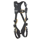 The 3M DBI-SALA ExoFit NEX Comfort Arc Flash Vest Safety Harness, Dual Lok by 3M DBI-SALA Fall Protection includes eye-catching yellow stitching and adjustable straps. It provides padded shoulder and leg sections for comfort, along with multiple metal buckles and loops for a secure fit, making it an ideal choice for those seeking a dependable Arc Flash Vest.