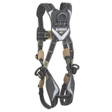 The DBI-SALA ExoFit NEX Comfort AF Climbing/Positioning Harness by 3M DBI-SALA Fall Protection is an excellent full-body safety harness designed for climbing. It provides fall protection with comfort padding, adjustable straps, and metal buckles. Featuring a primarily black design with yellow stitching and the "ExoFit NEX" label on the chest piece, it ensures both security and ease of use.