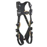 The 3M DBI-SALA ExoFit NEX Comfort Arc Flash Safety Harness, offered by 3M DBI-SALA Fall Protection, includes multiple adjustable straps and buckles with Comfort Padding for enhanced ease. The brand name is prominently displayed on the chest strap to ensure both safety and comfort in your personal protective equipment.