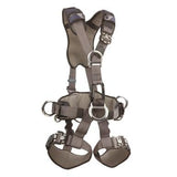 The DBI-SALA ExoFit NEX Rope Access/Rescue Harness 111334 by 3M DBI-SALA Fall Protection merges exceptional comfort with cutting-edge harness design. It features multiple adjustable straps, metal buckles, padded leg loops, and several attachment points to ensure safety and security for climbing or construction activities.