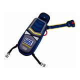 The "3M DBI-SALA Personal Self-Rescue Kit 332005" from 3M DBI-SALA Fall Protection, available in blue and gray, is a compact self-rescue solution equipped with adjustable straps and clips for seamless integration with any universal harness attachment, ensuring optimal safety.