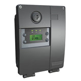 A Honeywell Analytics E3Point device, model E3SAH, featuring a digital display showing "CO 0 PPM" and indicator lights, comes in black. It includes smart cartridge technology housed within its vented circular section for a compact and efficient gas monitoring system design.