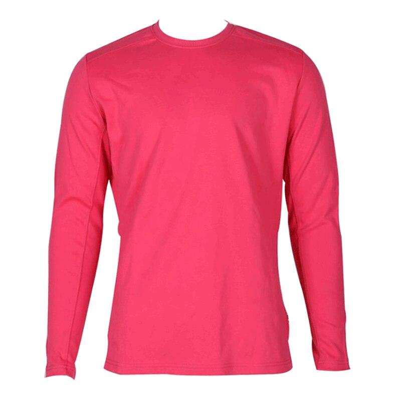 The ForgeFR Ladies Crew Neck Tee LFRCNT-001 is a plain red long-sleeve shirt on a white background that meets flame-resistant clothing standards and is designed in accordance with NFPA 2112.