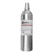 A tall, silver metal cylinder with a nozzle and PK Safety label contains the PK Safety RKI Equivalent CH4 Calibration Gas Mix 60 Liter. The label displays product info and the PK Safety website.