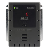 A Macurco Gas Detection LEL Fixed Gas Detector Controller Transducer with digital display showing 0, green indicator light, lower vents, and a "DO NOT PAINT" label—ideal for reliable combustible gas monitoring in various settings.