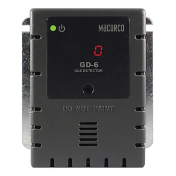 The Macurco LEL Fixed Gas Detector Controller Transducer exemplifies its dedication to safety with a digital screen displaying "0" and a comforting green indicator light. Clearly labeled "DO NOT PAINT," it is precisely engineered for dependable combustible gas detection.