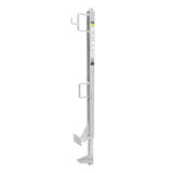 The Frontline Concrete Slab Grabber GUC2X4 by Frontline Fall Protection is a silver metal guardrail post with hooks and brackets, designed to secure safety rails to concrete slabs for edge protection and fall prevention on construction sites.