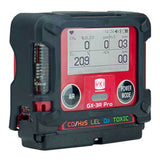 The RKI Instruments GX-3R 4 Gas Confined Space Monitor (72-RA-C) displays real-time gas levels with CO/H2S, LEL, O₂, and TOXIC indicators, plus “AIR” and “POWER MODE” buttons—ideal for confined space monitoring.
