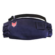 A navy blue waist pack with adjustable black strap, small external pocket, and red "DRIFIRE" flame logo—ideal for carrying your NSA DRIFIRE FR Heated Hand Warmer or rechargeable hand warmer wherever you go.