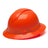 The Pyramex Safety Ridgeline Full Brim Hard Hat (12/Box) features a sleek, glossy finish with an all-around brim and a unique front crest, beautifully positioned against a white backdrop. It is designed with ratchet suspension to provide enhanced security and comfort for maximum safety.