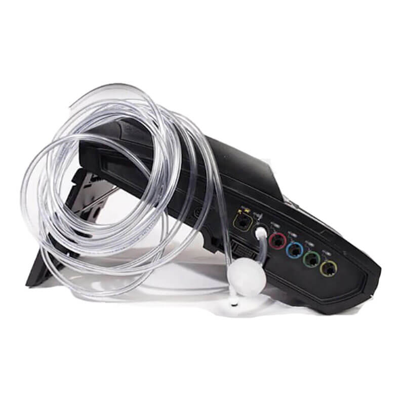 The Honeywell BW Icon and Intellidox Bundle by BW Technologies is shown with multiple ports and a coiled transparent oxygen tube, resembling components used in a gas detector or multi-gas detector setup.