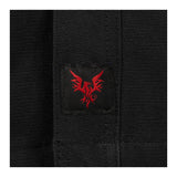 Enhance your DRIFIRE FR Range Flex Shirt Jacket JKT-6B by NSA with a black fabric patch featuring a red embroidered double-headed eagle, ideal for customizing your arc rated or flame-resistant workwear.