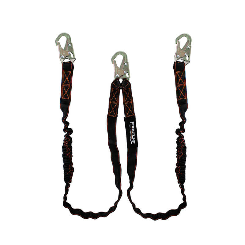 Frontline Combat Twin Leg 6' Lanyard w/Shock Absorber – PK Safety