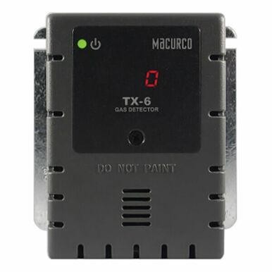 The Macurco H2S is a fixed gas detector controller transducer that includes automatic fan control and features a digital display indicating zero. It comes in gray with a black front panel, an indicator light, and has "Do Not Paint" labeled at the bottom.