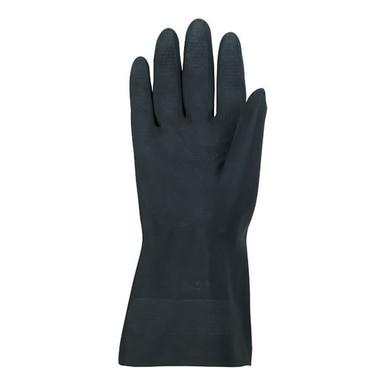 The MCR Safety Memphis Flock Lined Neoprene Glove 5435 (12 pairs) is shown individually with its palm facing forward on a plain white background. This brand new glove is engineered for chemical protection, prioritizing optimal hand safety.