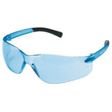 Introducing MCR BearKat Safety Scratch Resistant Glasses BK11 by MCR Safety: these sleek protective glasses come equipped with blue-tinted lenses featuring a Duramass scratch-resistant coating and are framed with stylish blue and black designs. The curved arms ensure a secure fit, and they are ANSI Z87+ compliant, guaranteeing exceptional safety performance.