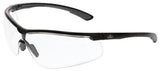 The MCR Safety Klondike KD7 Safety Glasses with UV-AF Lens, model KD71_AF, feature a sleek black frame that meets the ANSI Z87+ Standard. They come with clear lenses and a contemporary design. For added comfort, these glasses have adjustable nose pads, while the UV-AF Anti-Fog technology ensures clear vision even in demanding environments. Sold in boxes of 12.