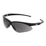 Introducing the MCR Memphis UV-AF Anti-Fog Safety Glasses MP11_AF by MCR Safety – a set of stylish black wrap-around sunglasses designed for sports and outdoor activities, featuring polycarbonate lenses with UV protection and a lightweight frame. Available in boxes of 12.