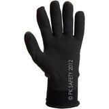 The MCR Safety Ninja Ice Glove N9690, available in a set of 12 pairs, is perfect for cold weather enthusiasts. This sleek black glove features the text "© PK SAFETY 2012" elegantly printed on the wrist and boasts advanced Hydropellent technology for ultimate protection.